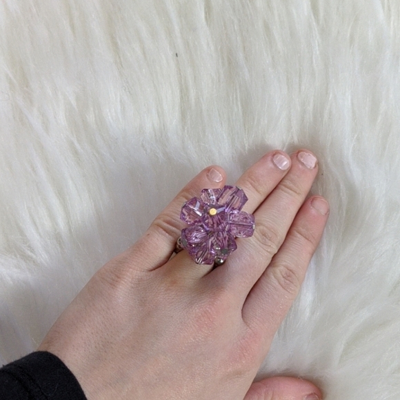 Tarina Tarantino purple crystal Tokyo ring